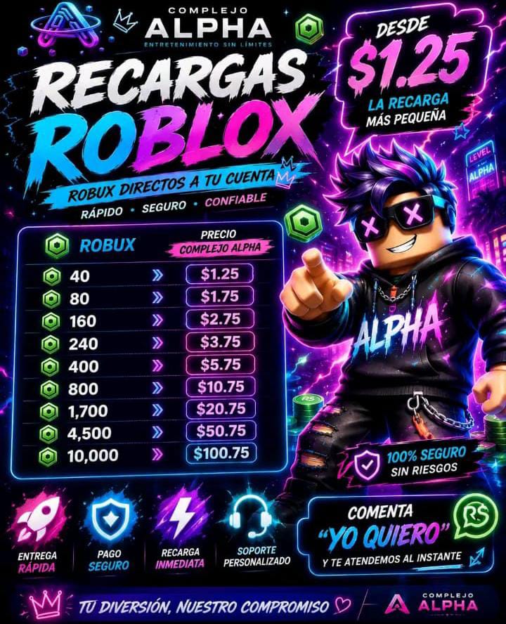 RECARGA DE ROBLUX